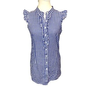 Anthropologie Love Notes Gingham Blouse